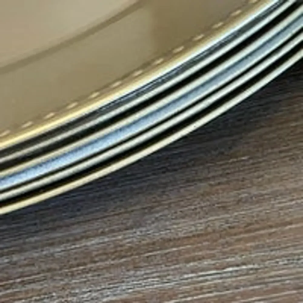 Set of 6 Round Metallic Plastic Chargers - 13” Gold